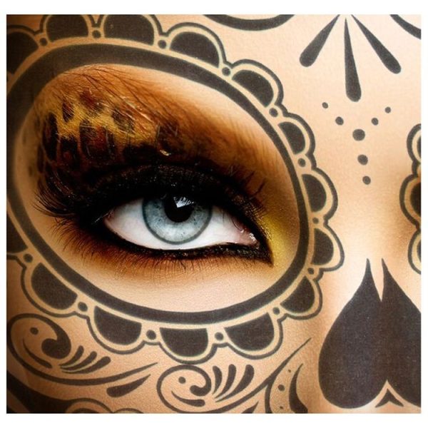 4pcs Halloween Waterproof Temporary Face Tattoo Stickers, Size: 150*125mm, Random Style Delivery - Image 3