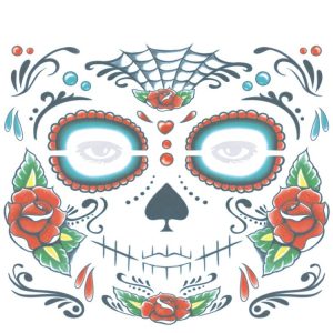 Halloween Waterproof Temporary Face Tattoo Stickers, Size: 240*210mm