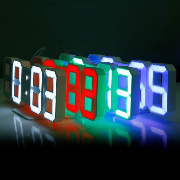 Multi-Function Large 3D LED Digital Wall Alarm Clock with Snooze Function, 12 / 24 Hours Display for Home, Kitchen, Office, DC 5V, CE Certificated (Red) - Image 10