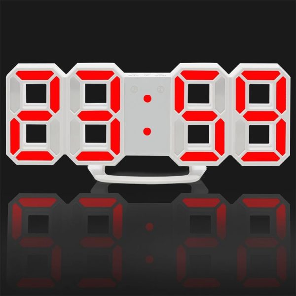 Multi-Function Large 3D LED Digital Wall Alarm Clock with Snooze Function, 12 / 24 Hours Display for Home, Kitchen, Office, DC 5V, CE Certificated (Red) - Image 7