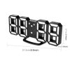 Multi-Function Large 3D LED Digital Wall Alarm Clock with Snooze Function, 12 / 24 Hours Display for Home, Kitchen, Office, DC 5V, CE Certificated (White) - Image 2