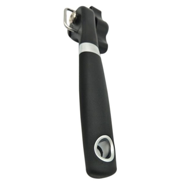 Single Handle Professional Ergonomic Manual Side Cut Can Opener Bottle Opener (Black) - Image 2