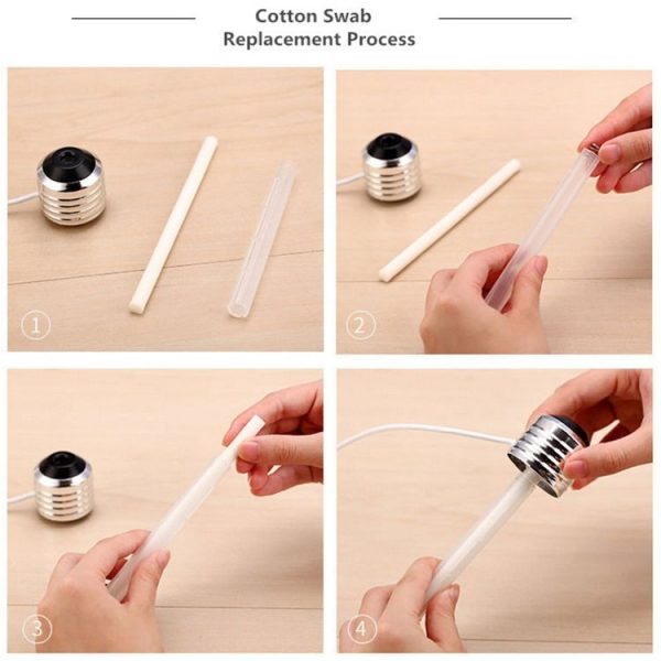 400ML Colorful Light Portable Bulb Shape Aromatherapy Air Purifier Humidifier for Home / Office / Car (Gold) - Image 13