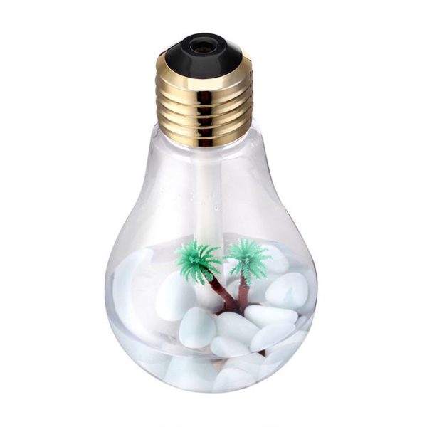 400ML Colorful Light Portable Bulb Shape Aromatherapy Air Purifier Humidifier for Home / Office / Car (Gold) - Image 2