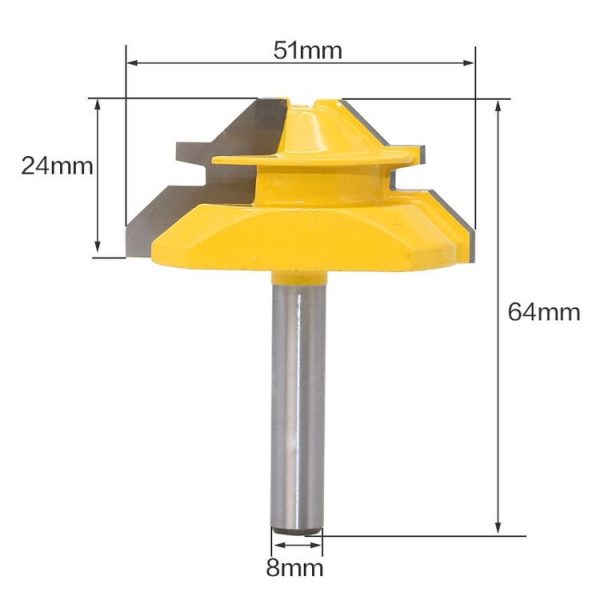 1 / 4 x 2 Shank Woodwork 45 Degree Engagement Tenon Cutter Blade Right Angle Accessories Knife Woodworking Tools - Image 3