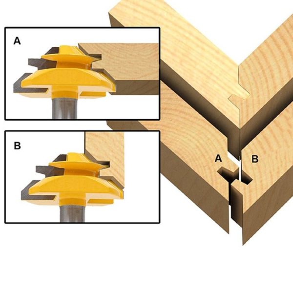 1 / 4 x 2 Shank Woodwork 45 Degree Engagement Tenon Cutter Blade Right Angle Accessories Knife Woodworking Tools - Image 4