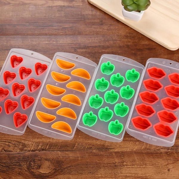 Apple Shaped Silicon Ice Cube Tray / Ice Mold Random Color - Image 3