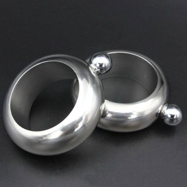 Fashion Creative 100ML Thickened Stainless Steel Bracelet Jug 3.5 Oz (Silver) - Image 4