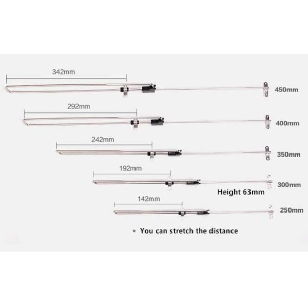 Telescopic Rail Pull-Out Wardrobe Clothes Hanger (35cm) - Image 4