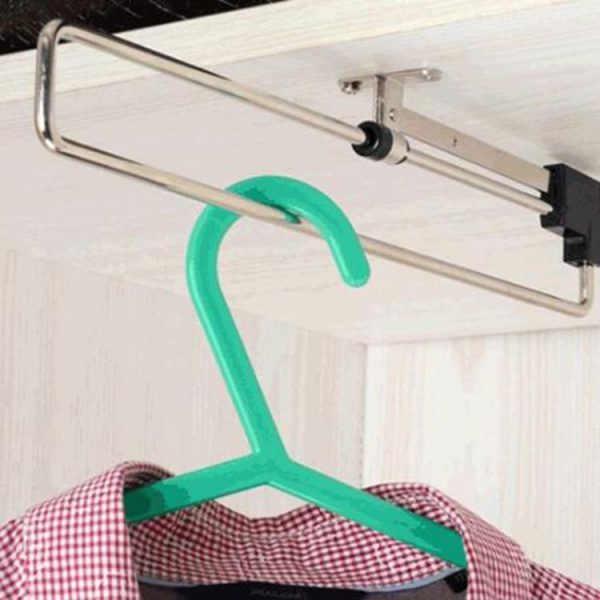 Telescopic Rail Pull-Out Wardrobe Clothes Hanger (30cm)
