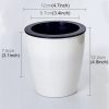 Lazy Flower Pots Automatic Water-absorbing Hydroponic Potted Plants Circular Resin Plastic Flower Pots Double-layer Design Self Watering Planter, Diameter: 12cm, Height: 12.2cm (White) - Image 2