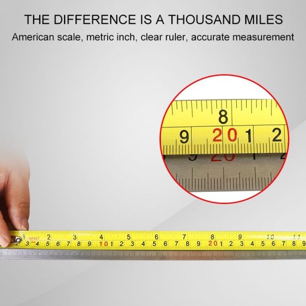 Aoben Retractable Ruler Measuring Tape Portable Pull Ruler Mini Tape Measure, Length: 3m Width: 19mm - Image 4