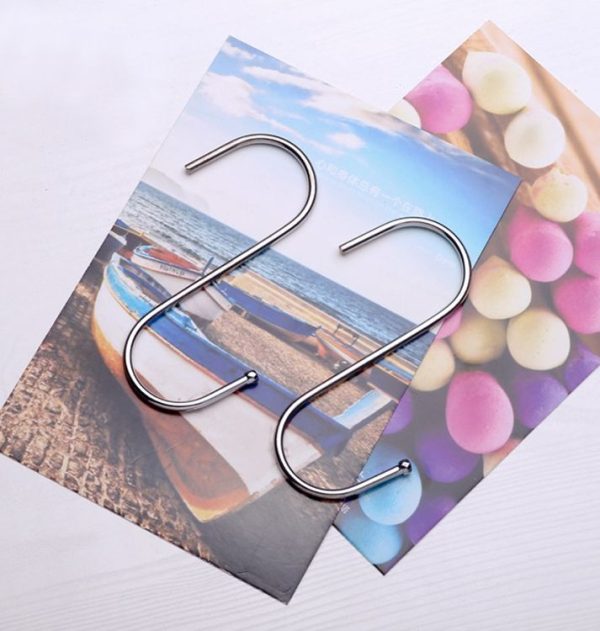 10pcs 3mm Multi-functional S-shaped Stainless Steel Metal Hook, Length: 7cm - Image 5
