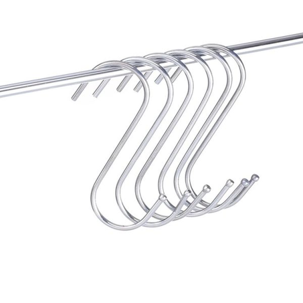 10pcs 3mm Multi-functional S-shaped Stainless Steel Metal Hook, Length: 9cm - Image 2