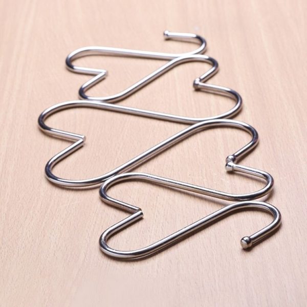 10pcs 3mm Multi-functional S-shaped Stainless Steel Metal Hook, Length: 9cm - Image 6