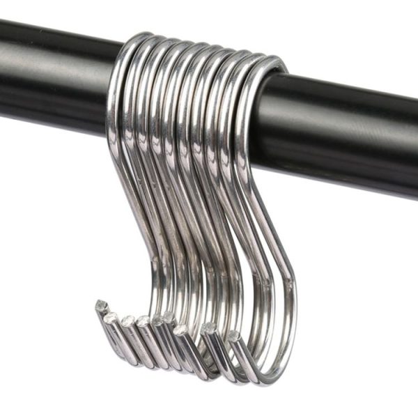 10pcs 2.5mm Multi-functional S-shaped Stainless Steel Metal Hook, Length: 5.5cm - Image 4