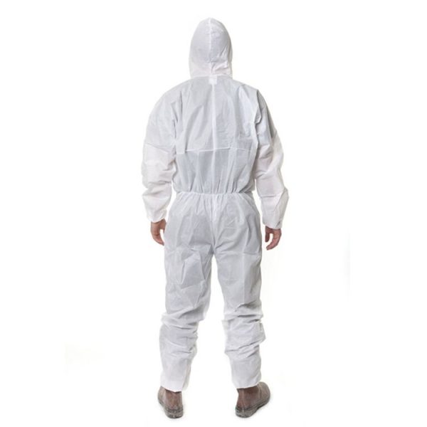 3M 4515 One-piece White Anti-static Anti-chemical Dustproof Sandblasting Suit with Cap, Size: M - Image 3