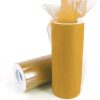 Fashion 20D Polyester Tulle Roll, Wedding Birthday Decoration Decorative Crafts Supplies, Total Length: 22.8m, Width: 15cm (Yellow) - Image 2