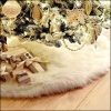Christmas Tree Plush Skirt White Round Ornament Decoration, Diameter: 90cm - Image 4