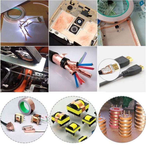 Pure Copper Double-sided Conductive Copper Foil Tape Signal Masking Tape, Size: 20m x 6mm - Image 6