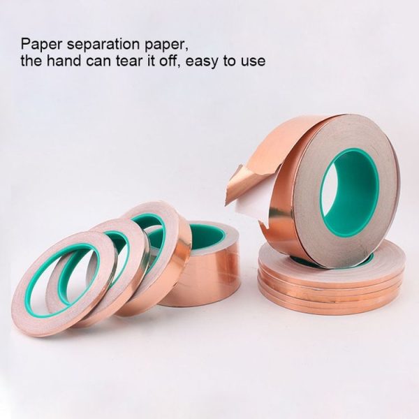 Pure Copper Double-sided Conductive Copper Foil Tape Signal Masking Tape, Size: 20m x 30mm - Image 4