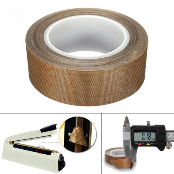 Teflon High Temperature Resistant Cloth Tape Sealing Machine Heat Insulation Tape, Size: 10m x 25mm - Image 4