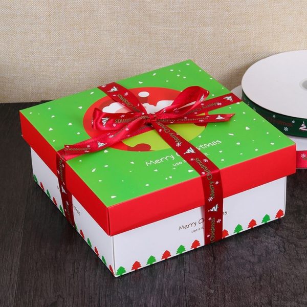 Christmas Gift Box Flowers Packing Coloured Ribbon, Size: 91m x 2cm (Green) - Image 6