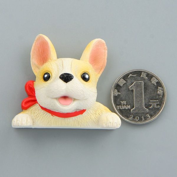 Home Decoration Originality French Bulldog Tie 3D Fridge Paste, NO Magnetic - Image 3