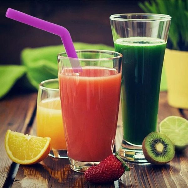 5pcs Food Grade Silicone Straws Cartoon Colorful Drink Tools with 1 Brush, Crude Bend Pipe, Length: 25cm, Outer Diameter: 7.8mm, Inner Diameter: 5mm, Random Color Delivery - Image 6