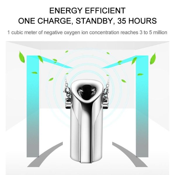 GB001 Mini Neck Formaldehyde Negative Ion Removal Air Purifier Automatic Alcohol Sprayer (White) - Image 6