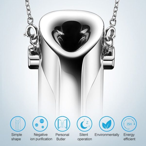 GB001 Mini Neck Formaldehyde Negative Ion Removal Air Purifier Automatic Alcohol Sprayer (White) - Image 9