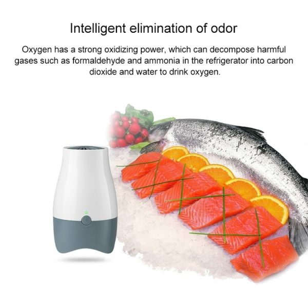 AX168B Mini Fridge Ozone Air Purifier and Fresh Deodorizer (White + Black) - Image 4