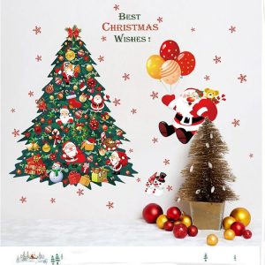 Christmas Tree Snowflake Window Glass Door Removable Wall Sticker Decoration