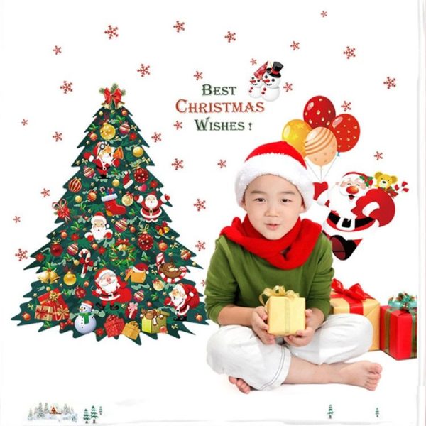 Christmas Tree Snowflake Window Glass Door Removable Wall Sticker Decoration - Image 4