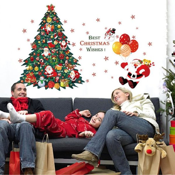 Christmas Tree Snowflake Window Glass Door Removable Wall Sticker Decoration - Image 5
