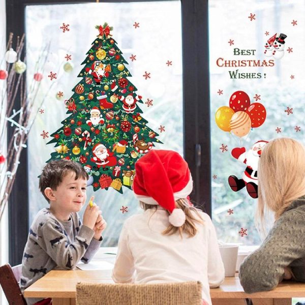 Christmas Tree Snowflake Window Glass Door Removable Wall Sticker Decoration - Image 6