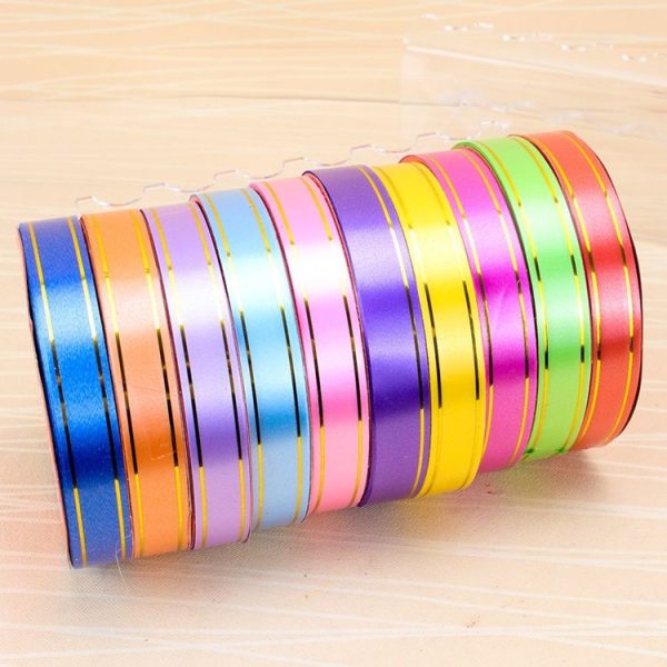 10 Volumes Plastic Ribbon Gift Bouquet Ribbons Bowknot Flowers Packaging Ribands, Size: 8m x 1.6cm, Random Color Delivery - Image 2