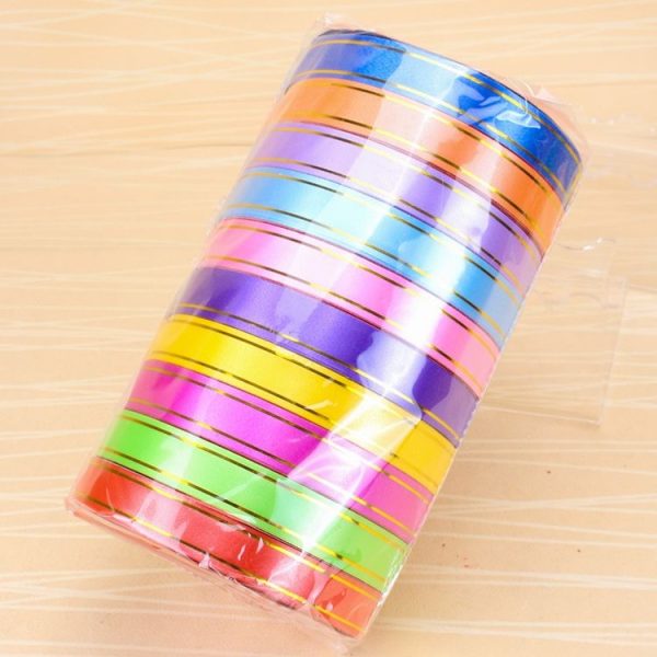10 Volumes Plastic Ribbon Gift Bouquet Ribbons Bowknot Flowers Packaging Ribands, Size: 8m x 1.6cm, Random Color Delivery - Image 3