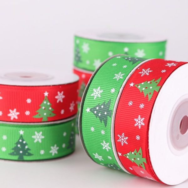 5 PCS Double-sided Christmas Gift Box Flowers Packing Coloured Ribbon, Width: 2cm, Random Color Delivery - Image 6