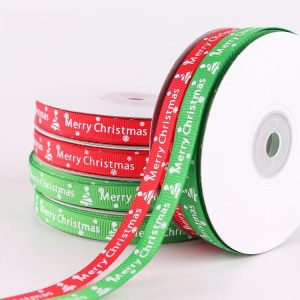 Double-sided Christmas Gift Box Flowers Packing Coloured Ribbon, Width: 1cm, Random Color Delivery