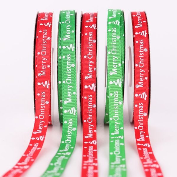 Double-sided Christmas Gift Box Flowers Packing Coloured Ribbon, Width: 1cm, Random Color Delivery - Image 3