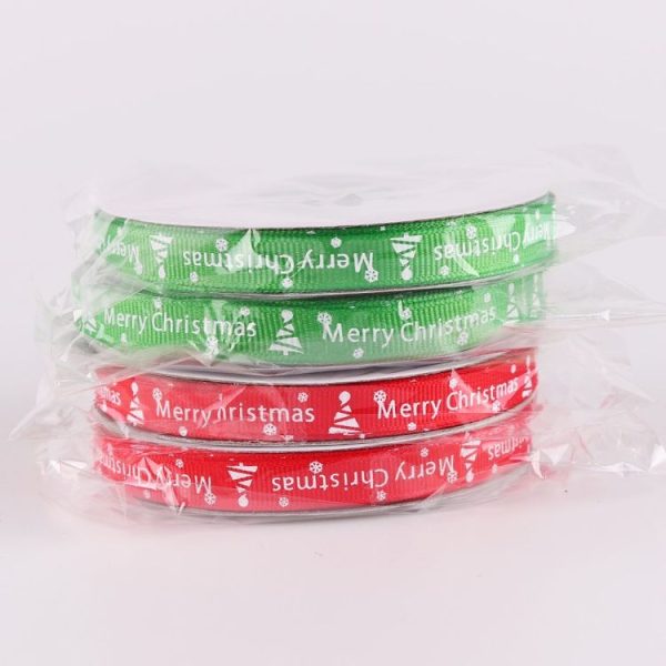Double-sided Christmas Gift Box Flowers Packing Coloured Ribbon, Width: 1cm, Random Color Delivery - Image 5
