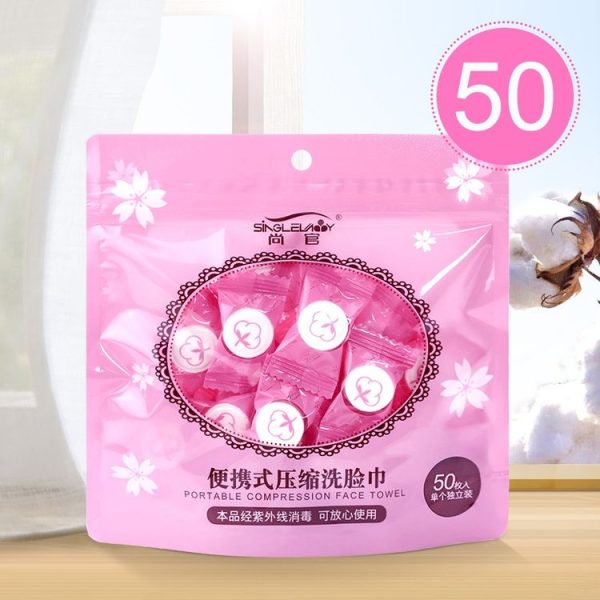 50 PCS Candy Style Portable Disposable Travel Cotton Towel, Size: 22*20cm - Image 2
