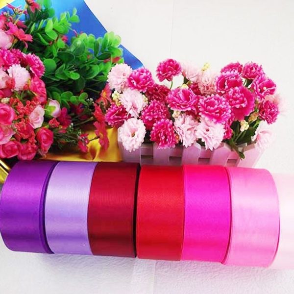 Pure Color DIY Manual Bowknot Gift Bouquet Ribbons Flowers Packaging Ribands, Size: 4.0cm*20m, Random Color Delivery - Image 7