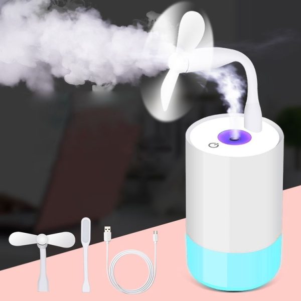 Multifunctional Household Vehicle Mute Air Humidifier Aromatherapy Machine Automatic Sprayer, Capacity: 320ml (Cyan)