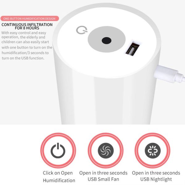 Multifunctional Household Vehicle Mute Air Humidifier Aromatherapy Machine Automatic Sprayer, Capacity: 320ml (Cyan) - Image 4
