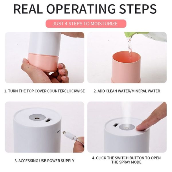 Multifunctional Household Vehicle Mute Air Humidifier Aromatherapy Machine Automatic Sprayer, Capacity: 320ml (Cyan) - Image 6