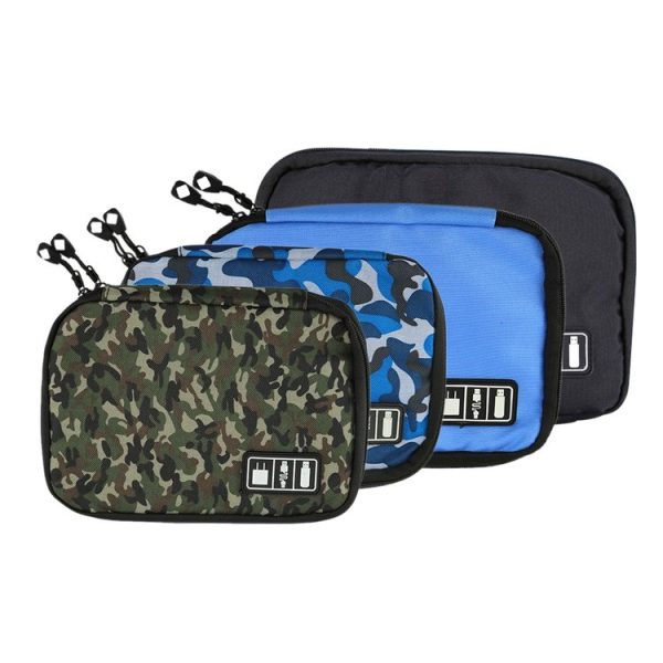 Portable Travel Organizer Storage Collection Bag Case Pouch Digital Gadget Electronic Accessories, Size: 25.7*18.5*1.2cm (Blue) - Image 6