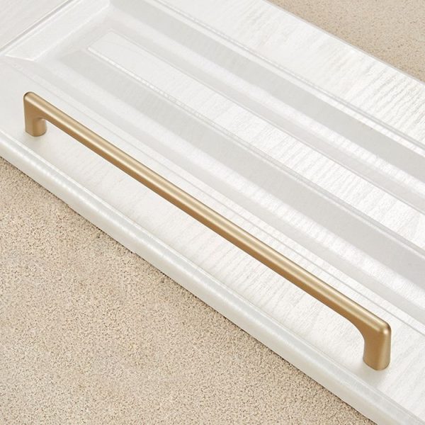 9011-256 Modern Simple Cabinet Door Handle Drawer Wardrobe Zinc Alloy Handle (Gold) - Image 2