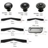 1052-64 Simple Cabinet Door Handle Drawer Wardrobe Zinc Alloy Handle (Black) - Image 3